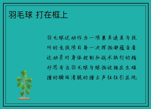 羽毛球 打在框上